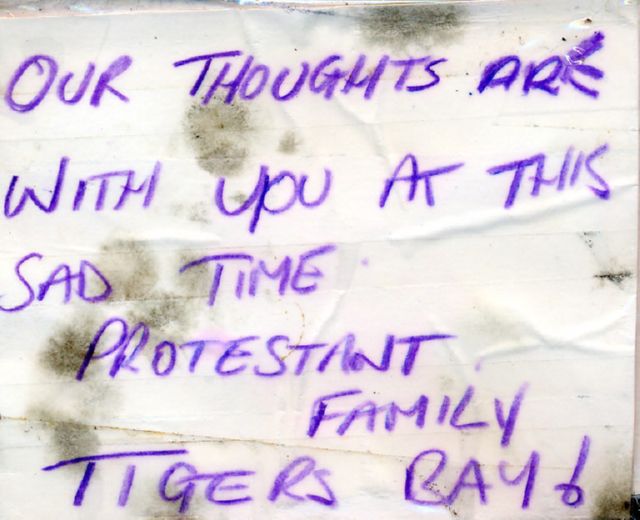 Message left at the scene of Thomas's murder.